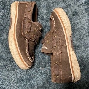 SOLD Boys Sperry's Moccasin Loafers with Velcro Closure, Size 8m